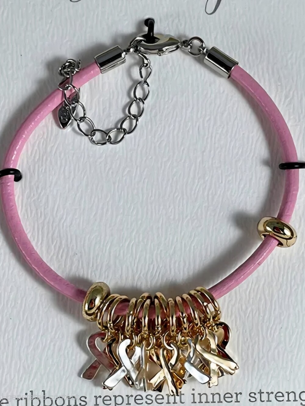 DEMDACO Pink Ribbon Giving Charm Bracelet - Picture 2 of 5